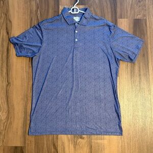 Tailorbyrd Navy Swirl Golf Polo